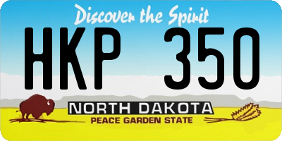 ND license plate HKP350