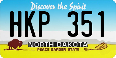 ND license plate HKP351