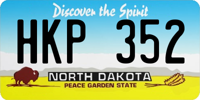 ND license plate HKP352