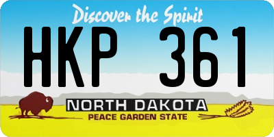ND license plate HKP361