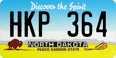 ND license plate HKP364