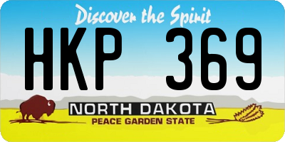ND license plate HKP369