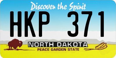ND license plate HKP371