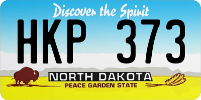 ND license plate HKP373