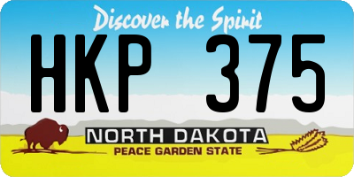 ND license plate HKP375