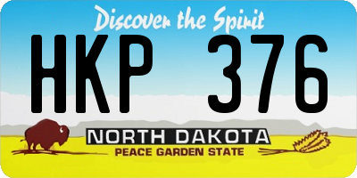 ND license plate HKP376