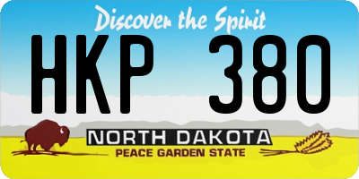 ND license plate HKP380