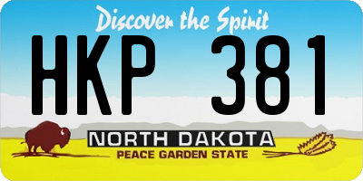 ND license plate HKP381