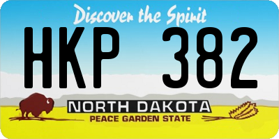ND license plate HKP382