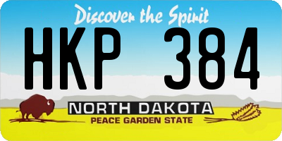 ND license plate HKP384