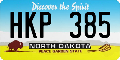 ND license plate HKP385