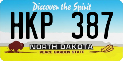 ND license plate HKP387