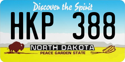 ND license plate HKP388