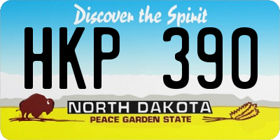 ND license plate HKP390