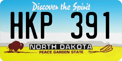 ND license plate HKP391