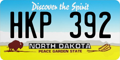 ND license plate HKP392