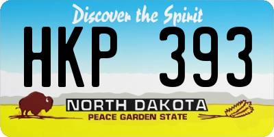 ND license plate HKP393