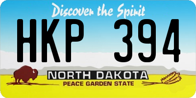 ND license plate HKP394