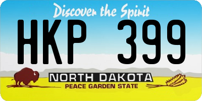 ND license plate HKP399