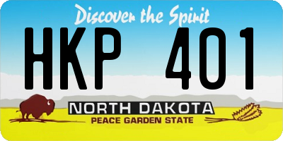 ND license plate HKP401