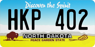 ND license plate HKP402