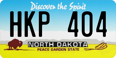 ND license plate HKP404
