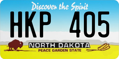 ND license plate HKP405