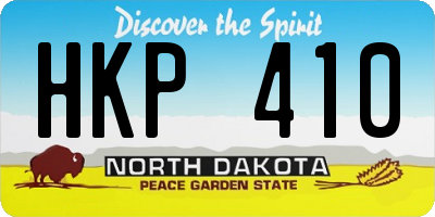 ND license plate HKP410