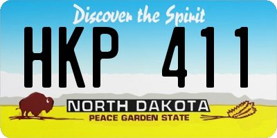 ND license plate HKP411