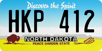 ND license plate HKP412