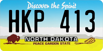 ND license plate HKP413