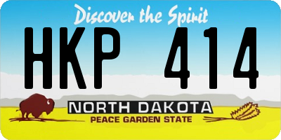 ND license plate HKP414