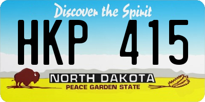 ND license plate HKP415