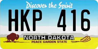 ND license plate HKP416