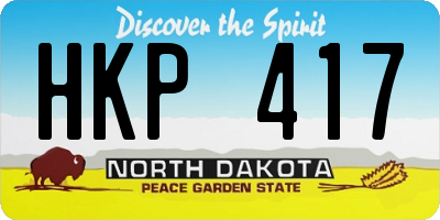 ND license plate HKP417