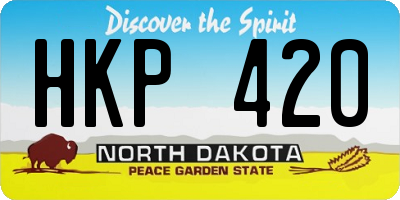 ND license plate HKP420