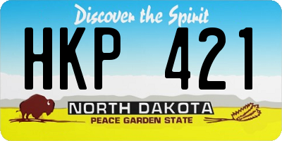 ND license plate HKP421