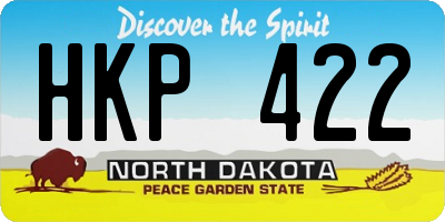 ND license plate HKP422