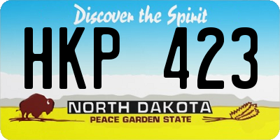 ND license plate HKP423