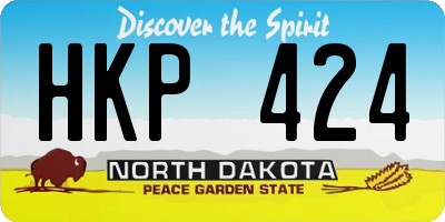 ND license plate HKP424