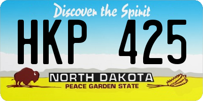 ND license plate HKP425