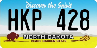 ND license plate HKP428