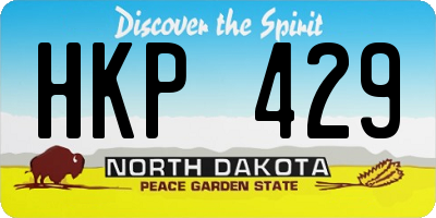 ND license plate HKP429