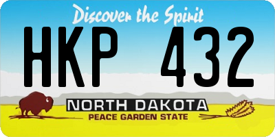 ND license plate HKP432
