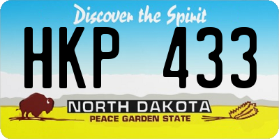 ND license plate HKP433