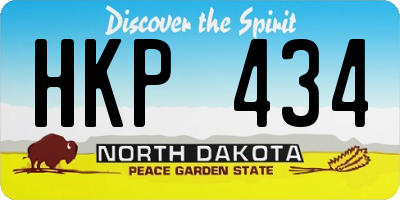 ND license plate HKP434
