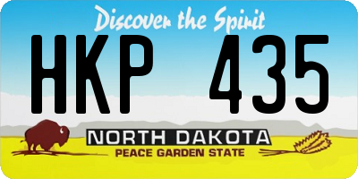 ND license plate HKP435