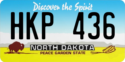 ND license plate HKP436
