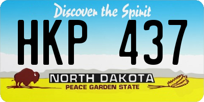 ND license plate HKP437