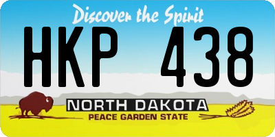 ND license plate HKP438